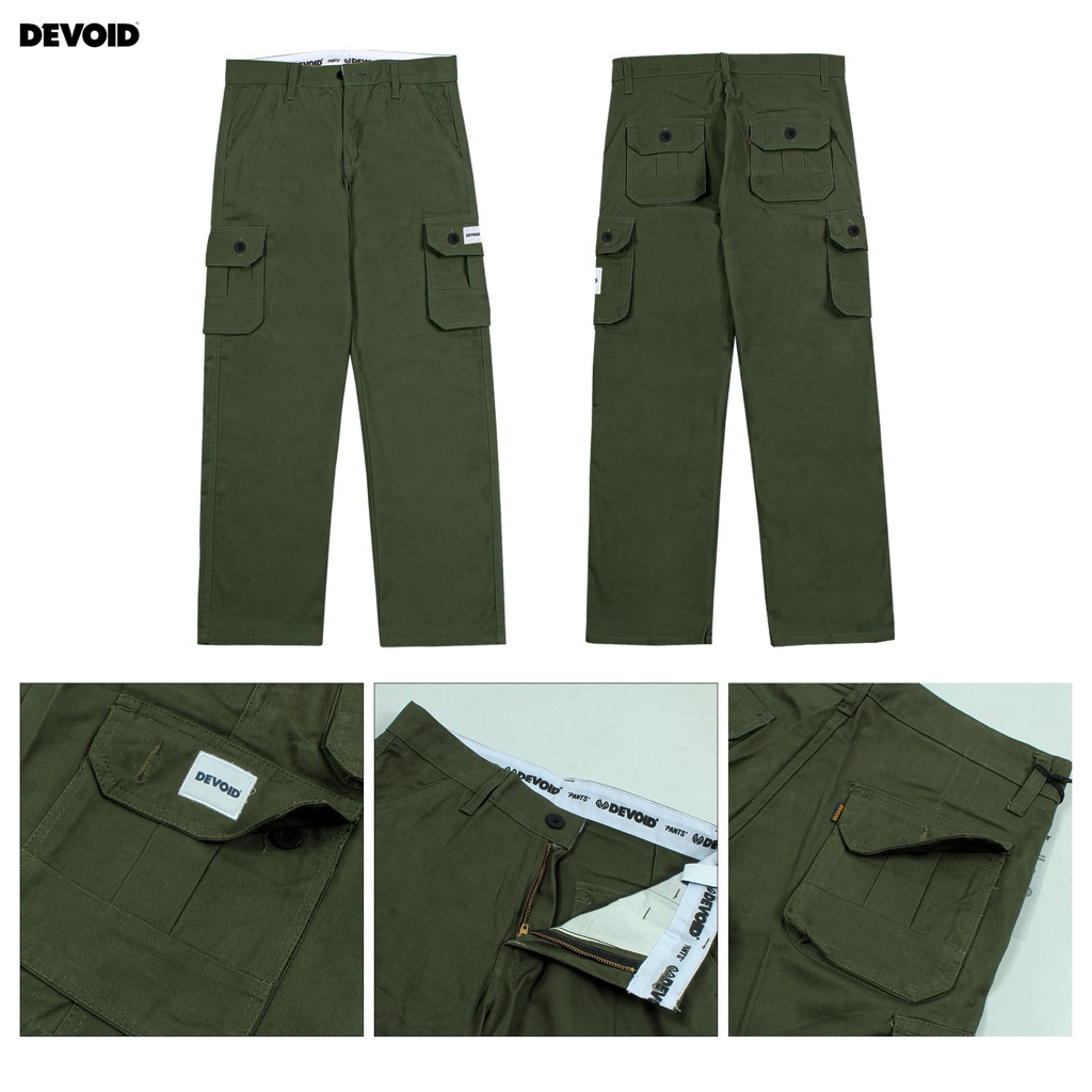 DEVOID CARGO PANJANG ARMY PREMIUM + FREE KAOS