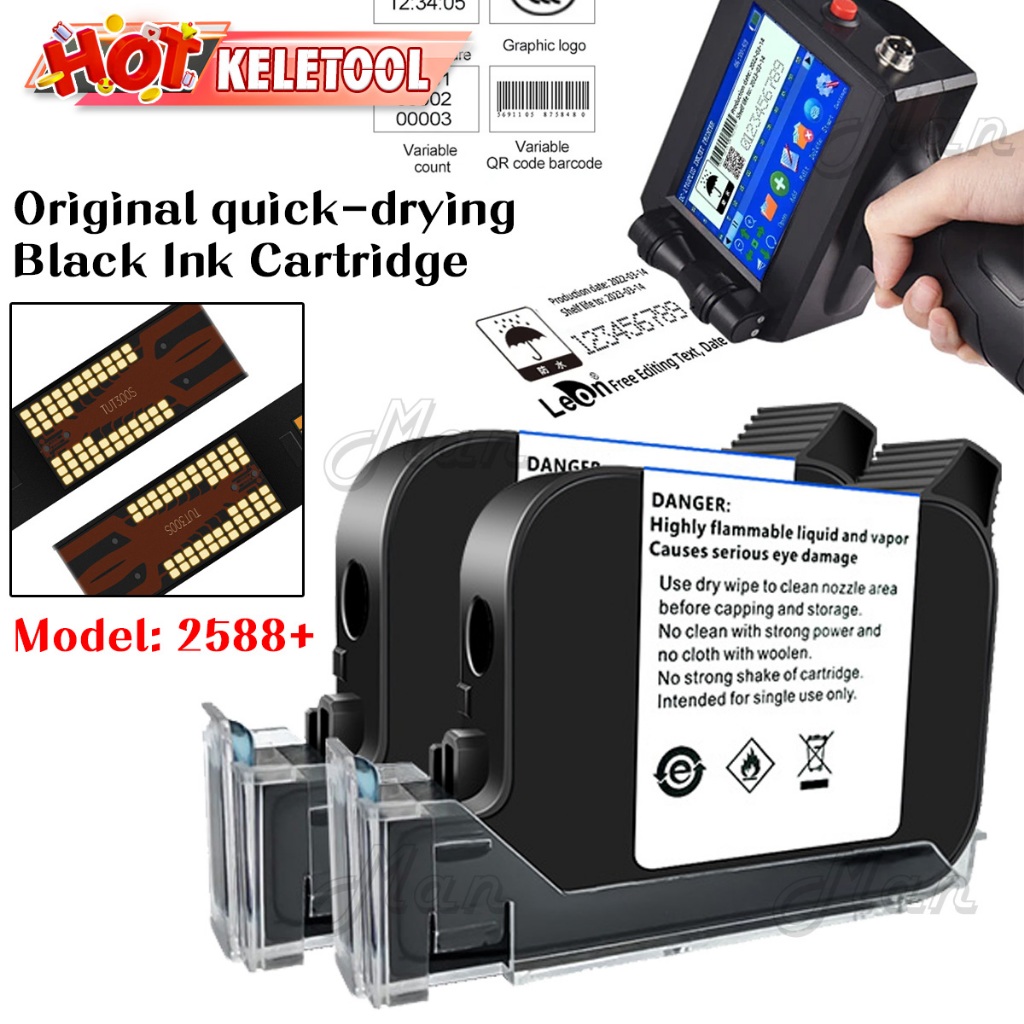 Solvent Quick-Drying Black Ink Cartridge Solvent Base