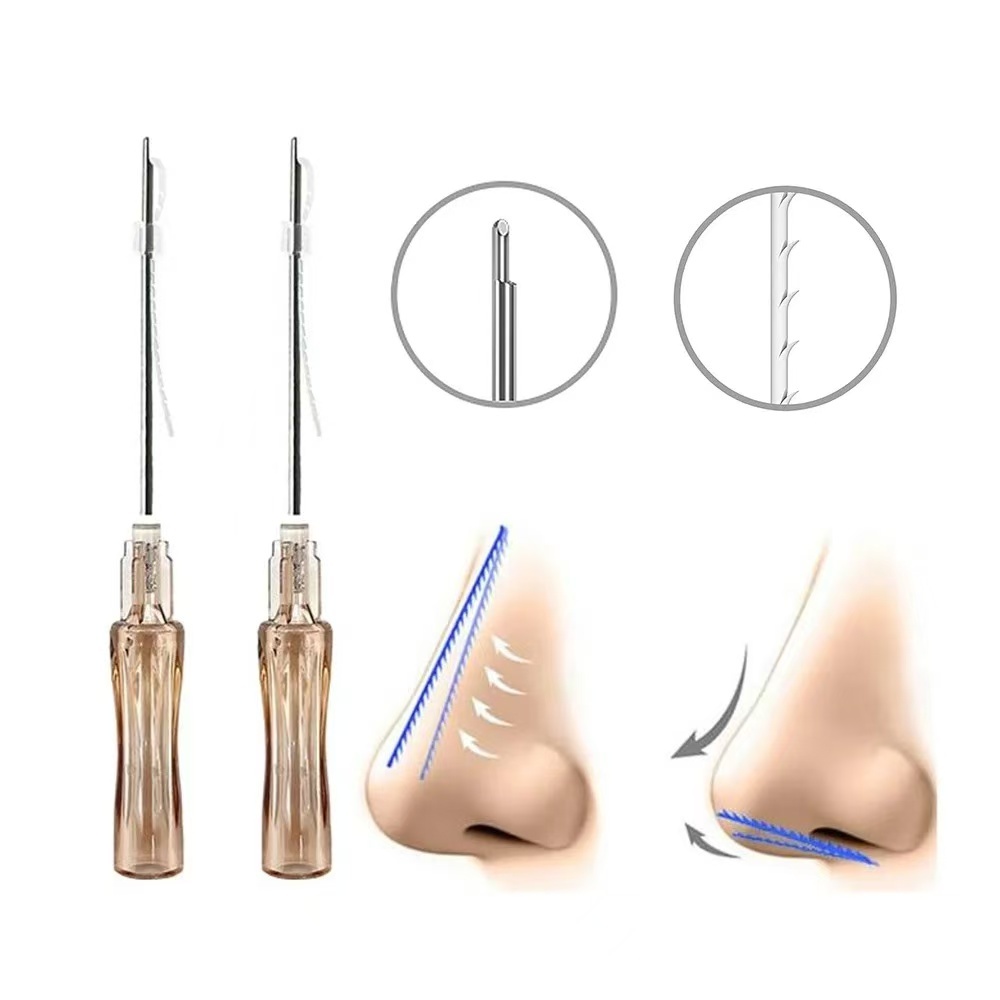 MINERVA Benang Hidung Thread Lift PDO 19G*38MM  60MM Tas paket perak 2pcs