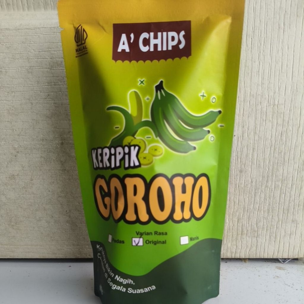 kripik pisang goroho khas Manado dgn rasa original