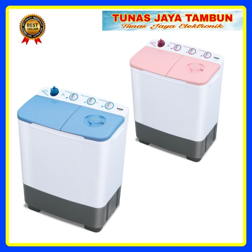 MESIN CUCI SANKEN TW 8663 FBU / MESIN CUCI SANKEN 2 TABUNG 8KG TW 8663FPK / SANKEN TW-8663 TWIN TUBE