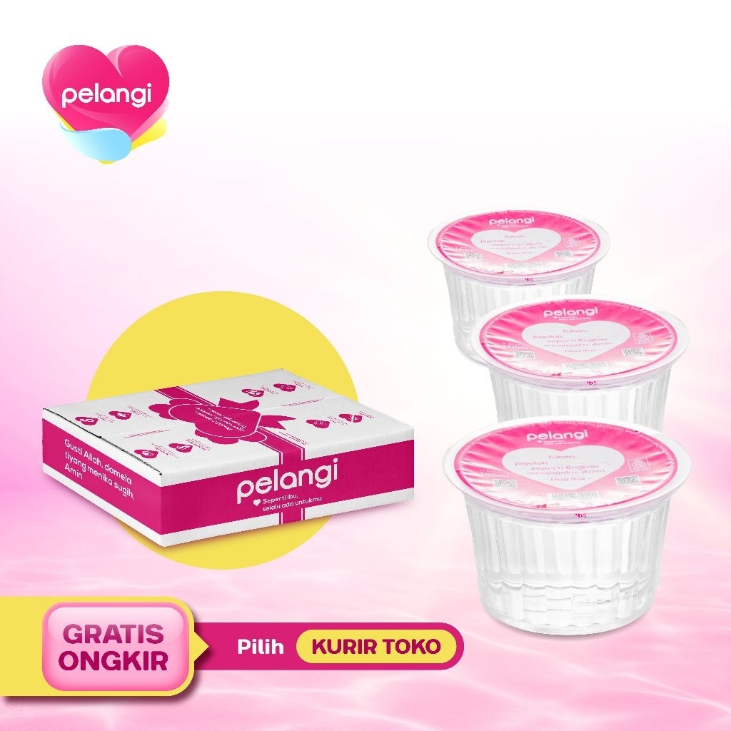 PELANGI AIR MINERAL GELAS MINI 120ML 48CUP