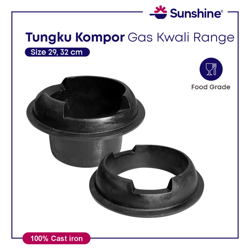 Tungku kompor gas kwali range 32 cm besi cor / kuali tange MBG besi cor / cast iron