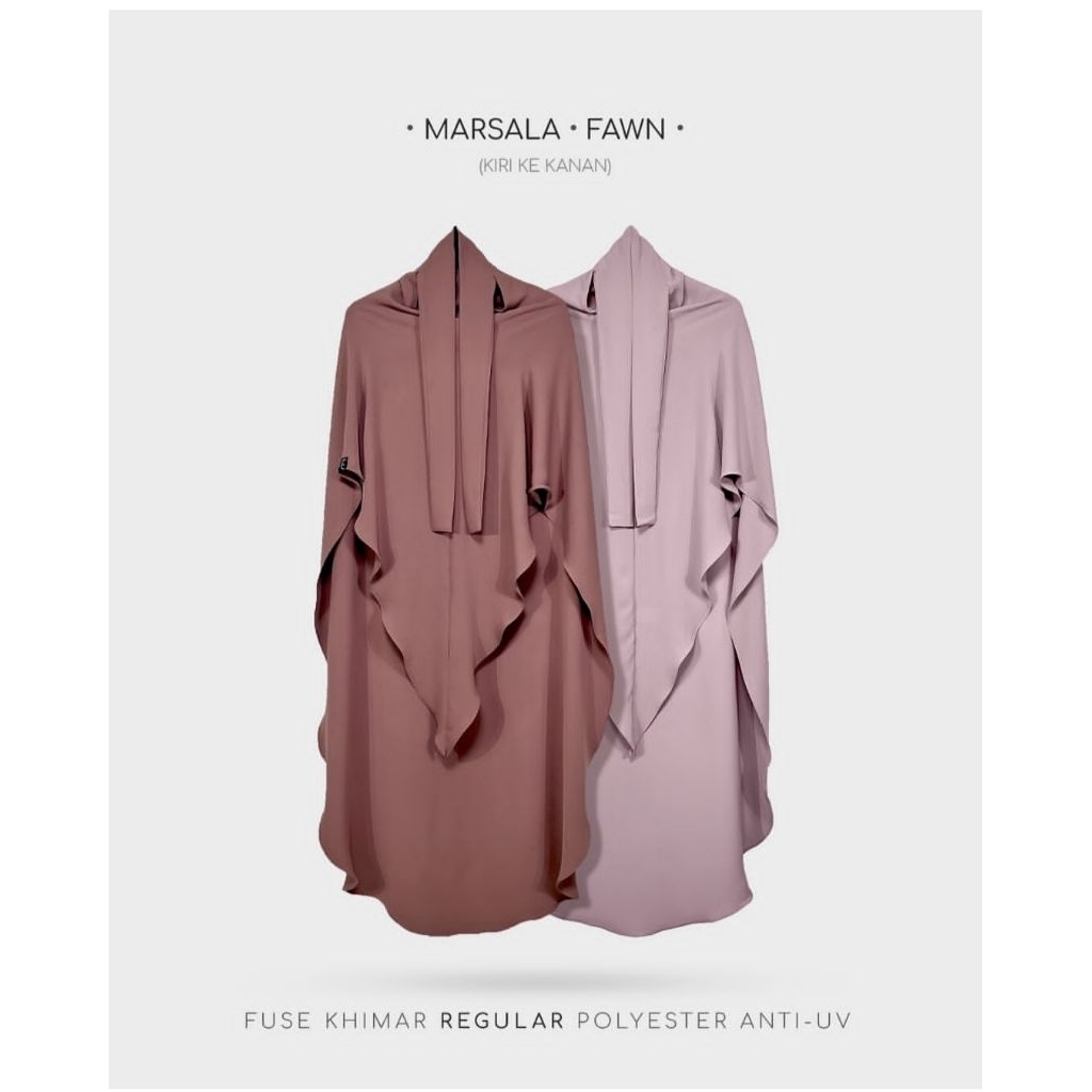 ALJENNA | FUSE KHIMAR REGULER POLYESTER ANTI UV MARSALA | FUSE KHIMAR SHOULDER POLYESTER ANTI UV MOR