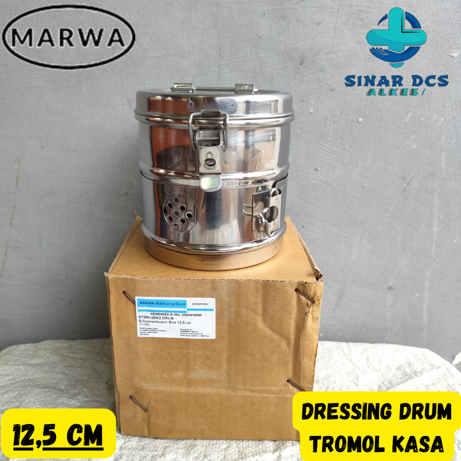 Tromol Kasa 12.5 cm Marwa ,Dressing Drum 12.5 cm, Tromol 12.5 cm MARWA