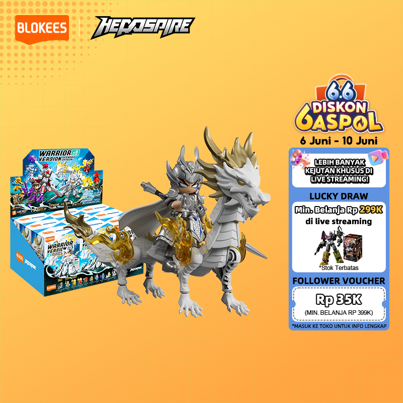 BLOKEES HERO SPIRE Blind Box Mainan Balok Anak Toys (1 PCS)- WARRIOR VERSION
