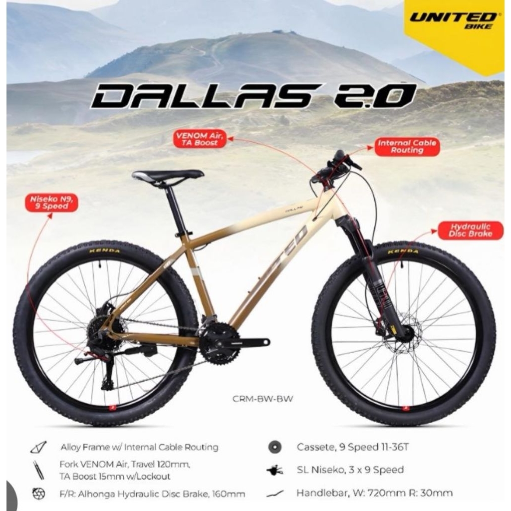 sepeda mtb 27.5 united dallas 2.0