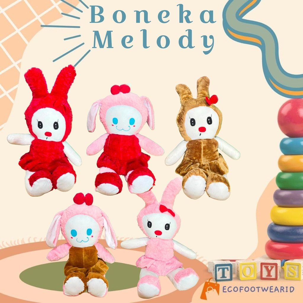 Boneka Melody Kuromi Dress Boneka Karakter Dres Pita Berdiri Melody Cinnamoroll Ecofootwearid