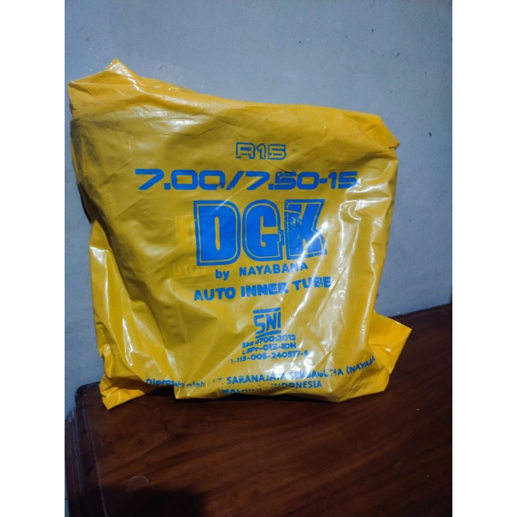 ban dalam mobil/ban dalam dgk ring 15 uk 700/750