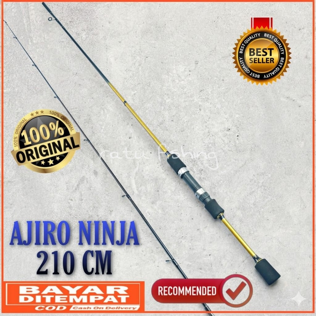Joran ul ultralight AJIRO ninja 165 180 198 210 cm Fiber solid grosir