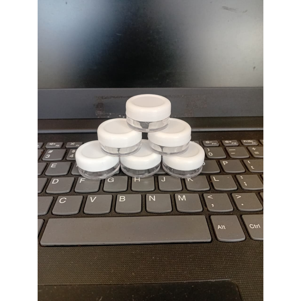 Pot 5gr tutup putih body natural / pot salep 5 gr / pot kelyy 5 gram