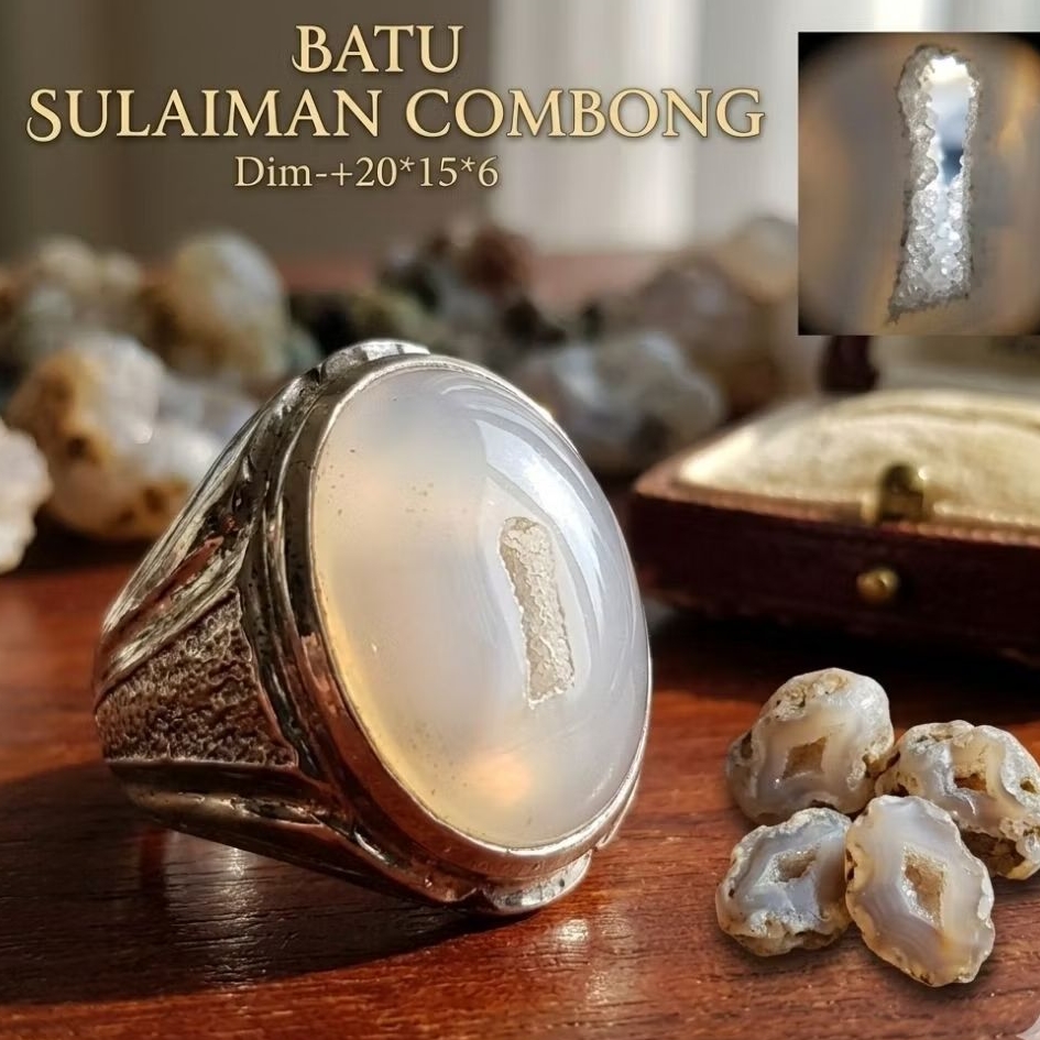 Batu Akik Sulaiman Combong Asli Natural - Kualitas Super