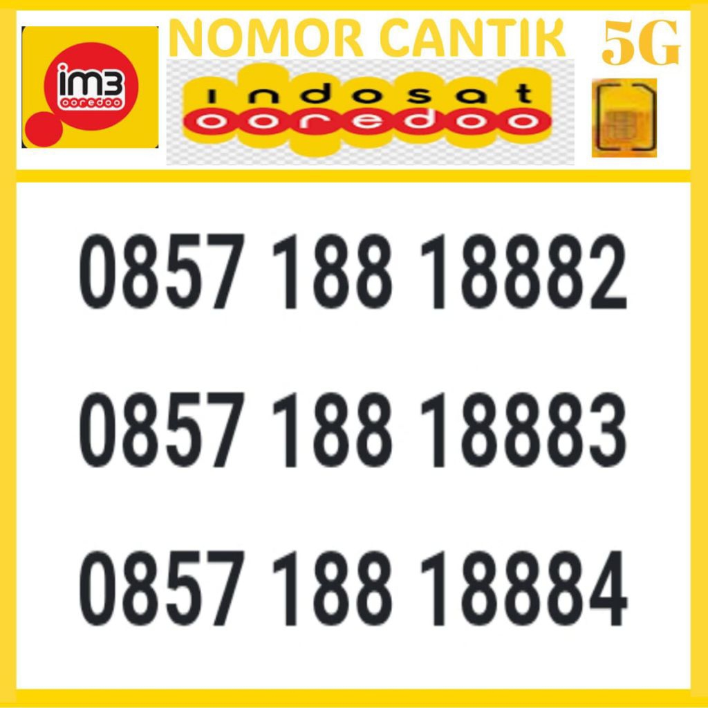 NOMOR CANTIK INDOSAT OOREDOO support 4G LTE -5G /2