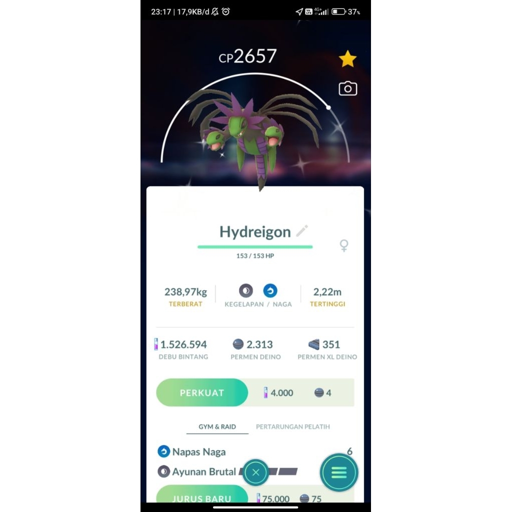 Hydreigo Shiny Pokemon Go