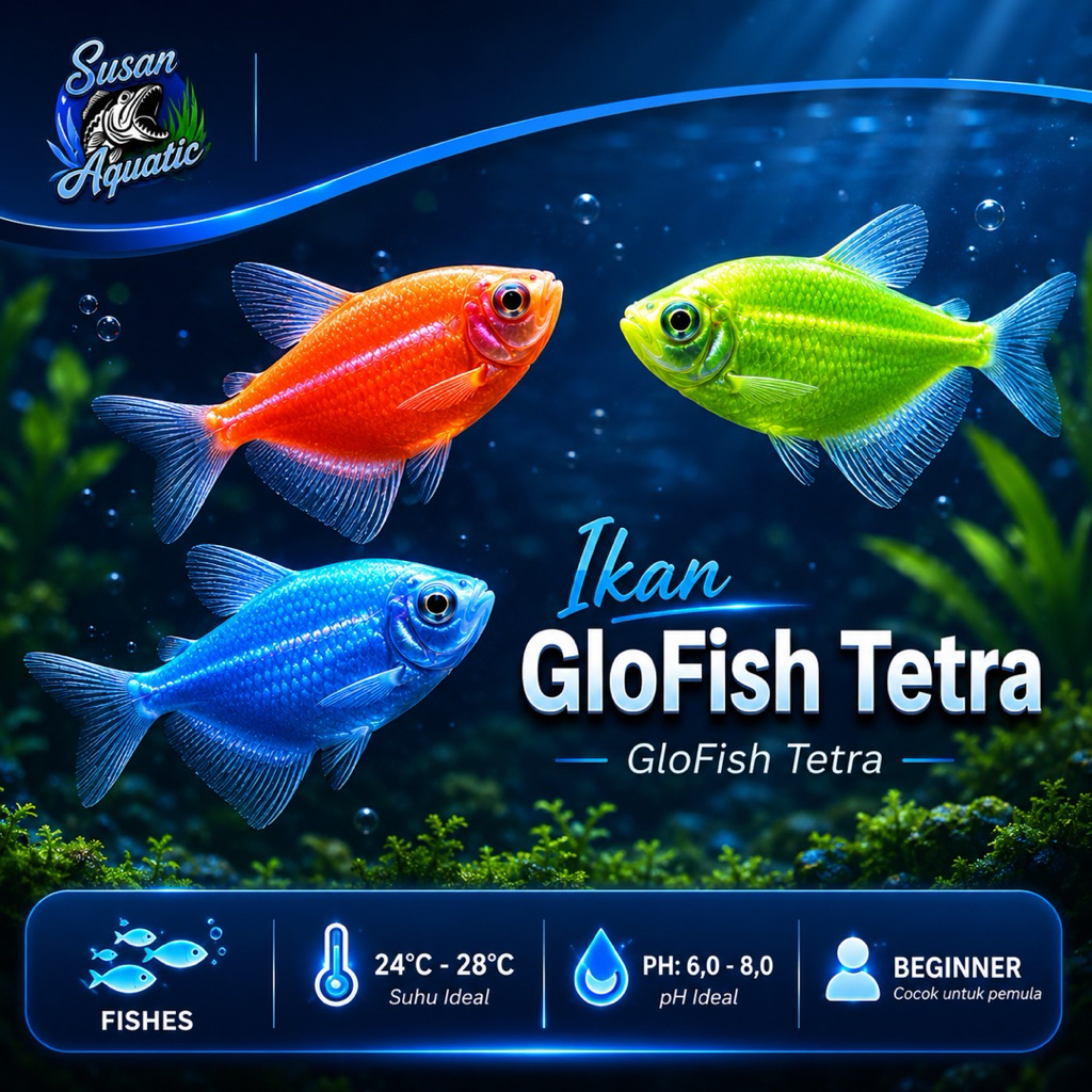 Ikan Hias Tetra Glowfish Warna-Warni - Akuarium Menawan