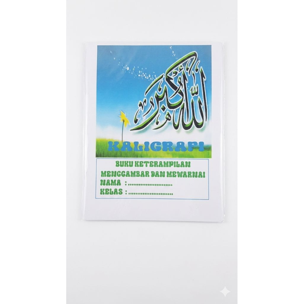 SHODAFAINT F4 Buku Gambar Mewarnai Sketsa Kaligrafi Untuk Anak PAUD/TK/SD