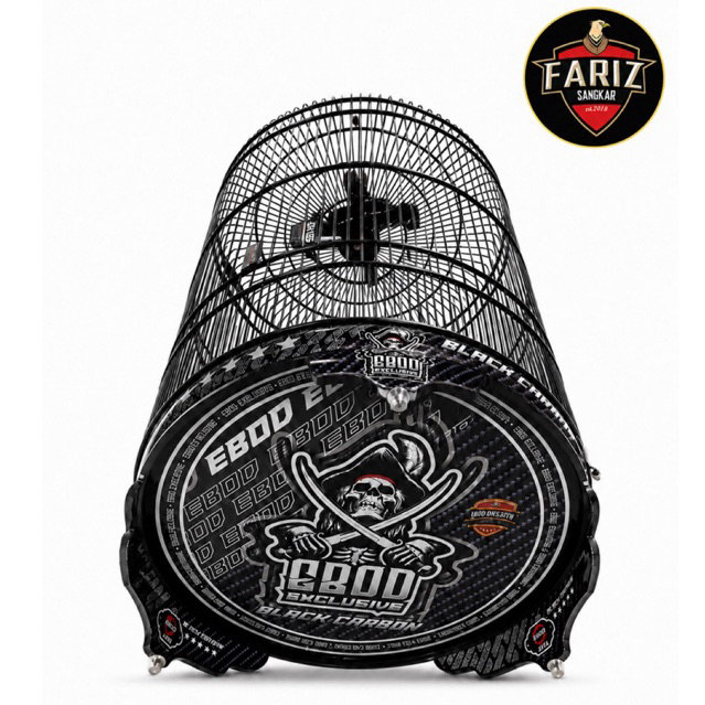FS-09 | [INSTAN] Sangkar Burung Murai Ebod Jaya PVC Water Slide Decal 57 Tebok PVC Ruji Bambu Black 