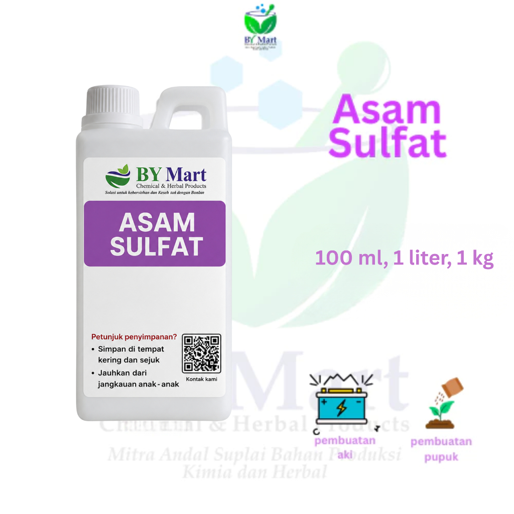 BY KIMIA & HERBAL - Asam Sulfat / H2SO4 (98%) / Sulphuric Acid / Asam Sulphate