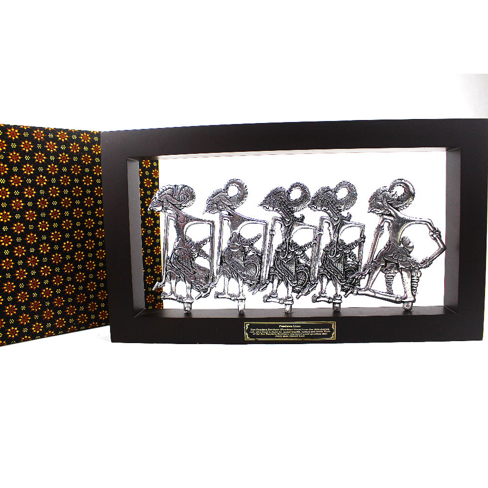 Souvenir Hadiah Frame Pandawa Lima Box Batik Kain Eksklusif