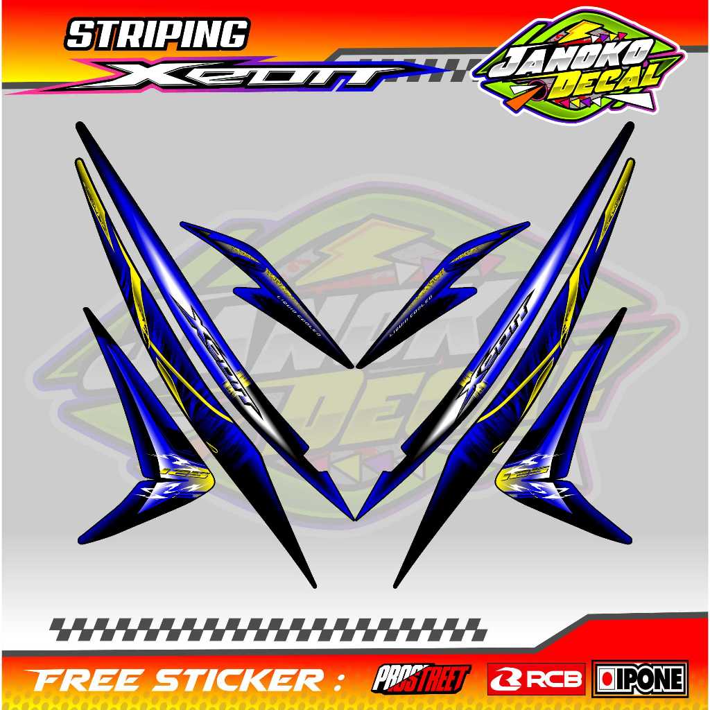 STRIPING VARIASI YAMAHA XEON / STICKER LIST VARIASI MOTOR XEON