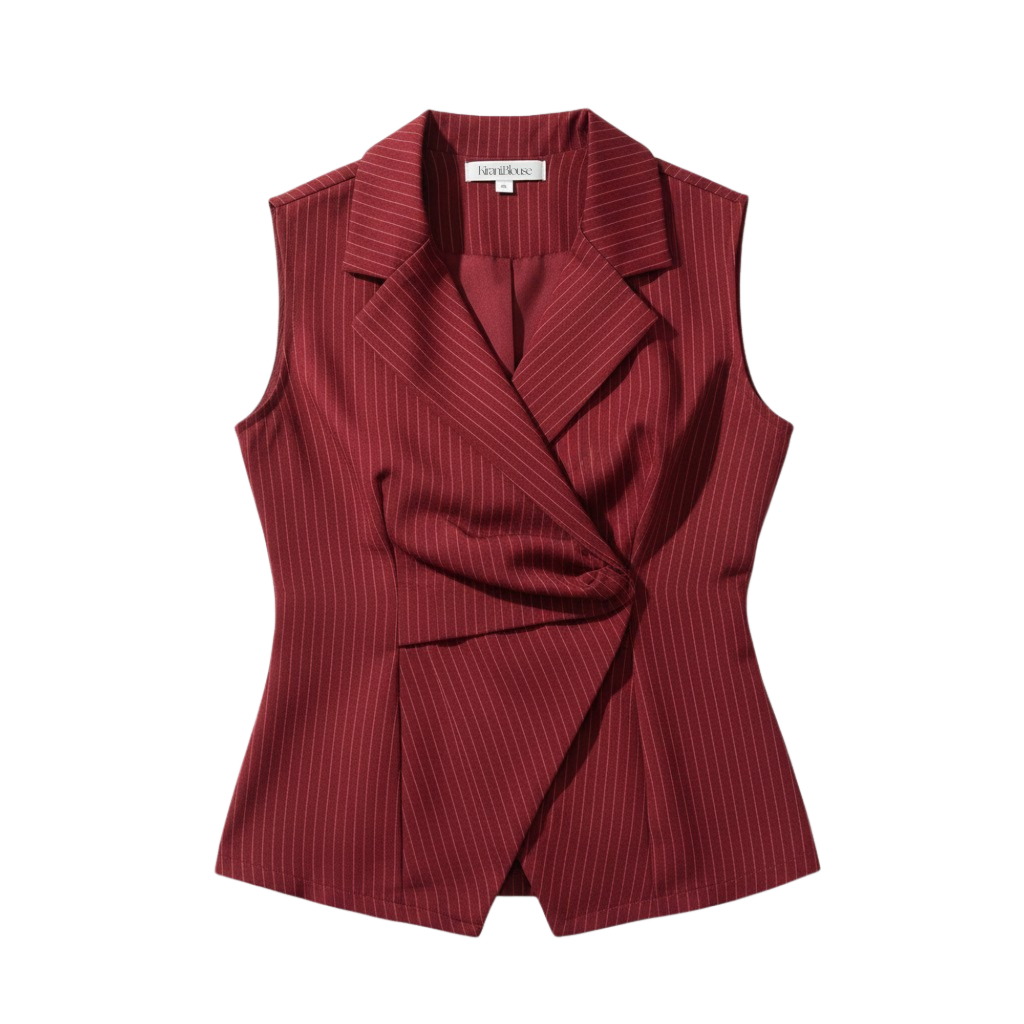Miu Miu Atasan Wanita Semi Kemeja Cher Maroon
