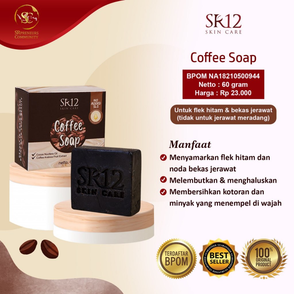CoffeeSoapSR12 #SabunKopiSR12 #SabunKopi #SR12Skincare #SabunHerbal #PerawatanKulit #KulitSehat #Kul