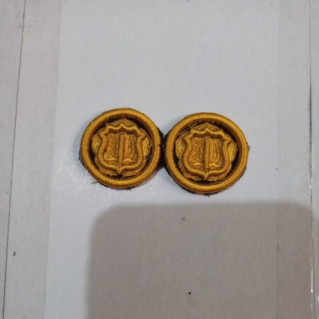 LOGO MONOGRAM KUNING SATPAM BORDIR TIMBUL 3D