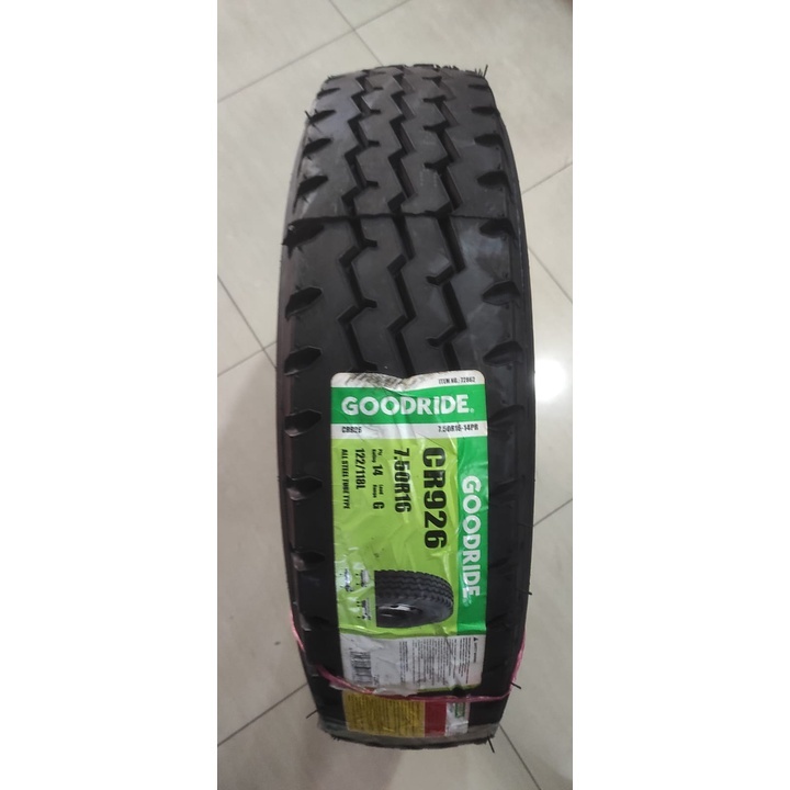 Ban truk 750x16 GoodRide CR926 Ban Truck Radial 750R16 Set berikut Ban Dalam dan Flap 7.50 R16 Ban K