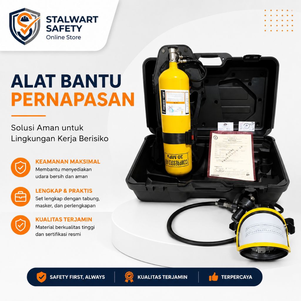 SCBA Hypro 6 Liter Steel Cylinder - Breathing Apparatus Pemadam & Rescue