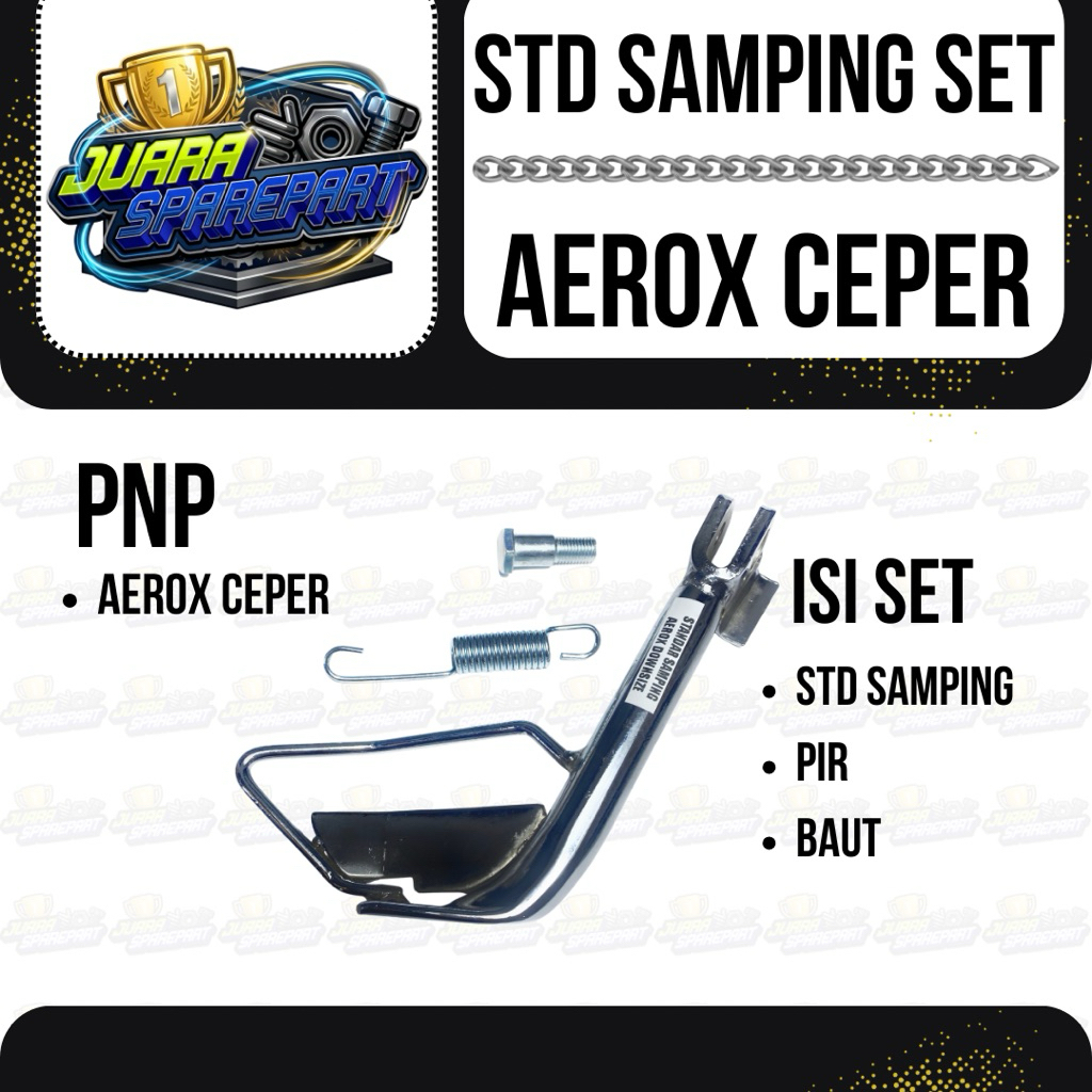 Standar Samping Aerox Ceper Warna Chrome