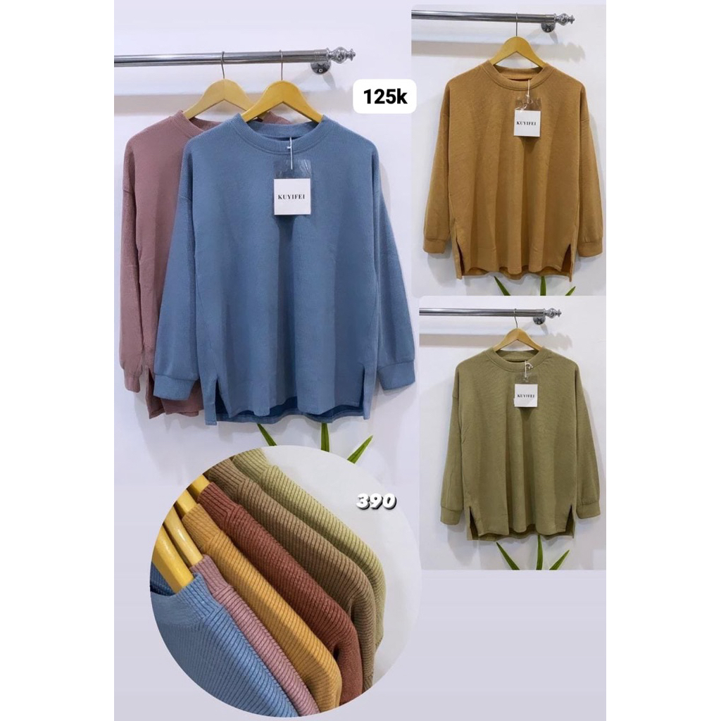 Blouse 390 kuyifei//atasan knit Kuyifei//pakaianwanitasby