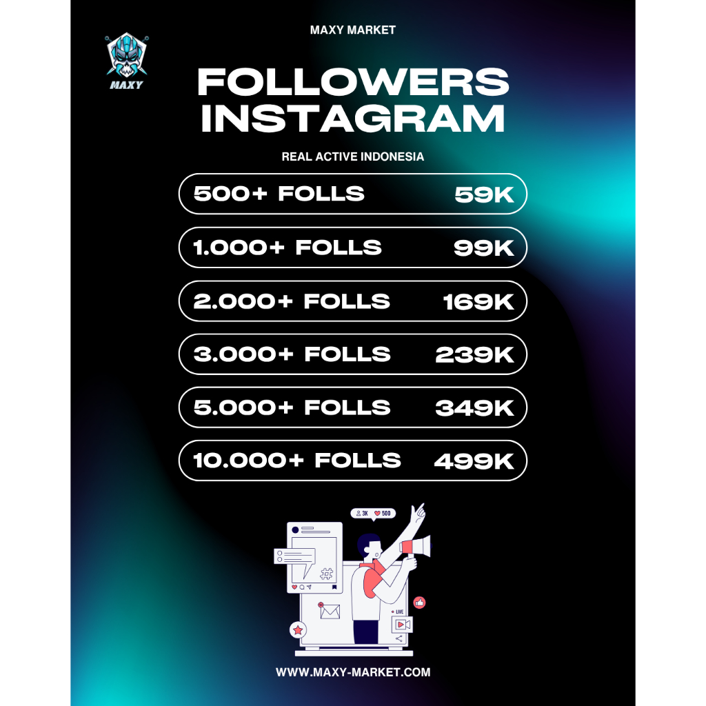 FOLLOWERS TIKTIK | IG PERMANEN (PERMANENT GARANSI)