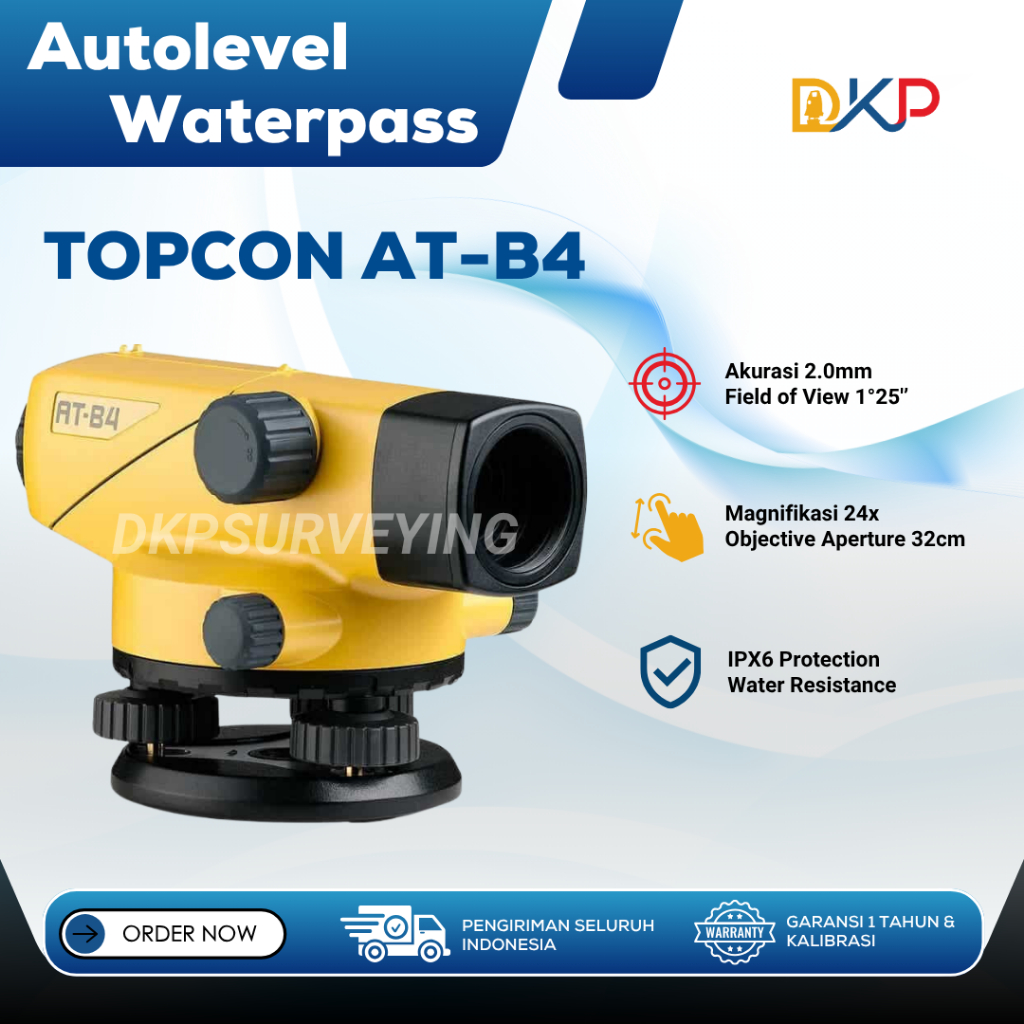 Waterpass TOPCON AT-B4 / Autolevel / Automatic Level TOPCON ATB4 Komplit Set