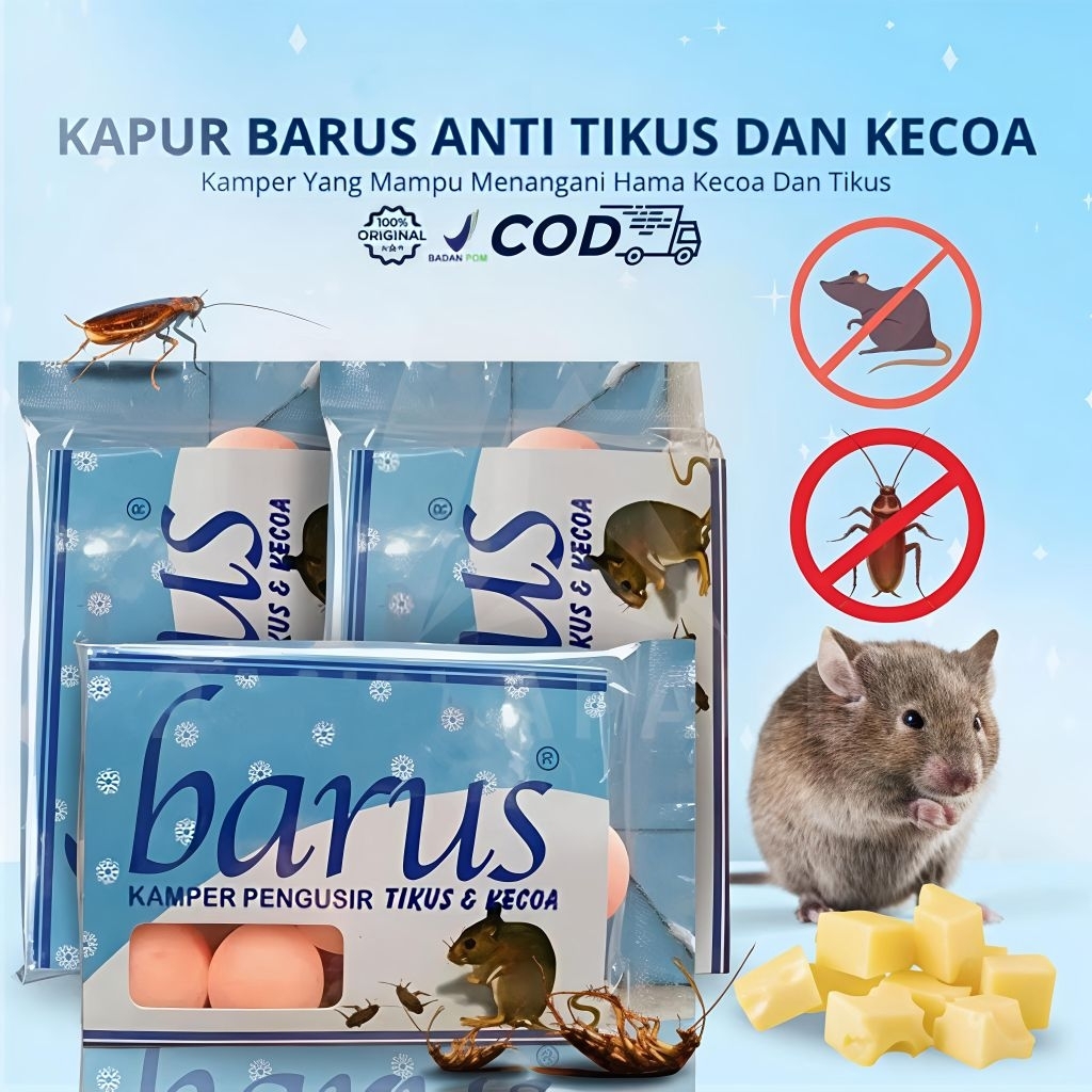 KAMPER ANTI TIKUS + KECOA + SERANGGA MEREK BARUS Kamper Tikus / Pengusir Tikus / Kamper Barus / Kamp