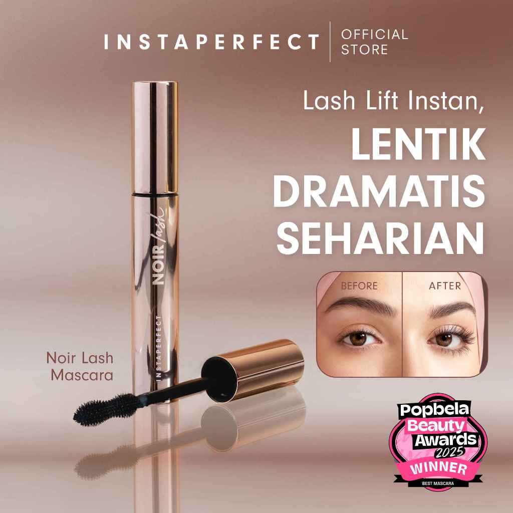 [BEST MASCARA 2025] Instaperfect Noir Lash Mascara (Maskara Bulu Mata Smudgeproof, Anti Clumpy, Lent