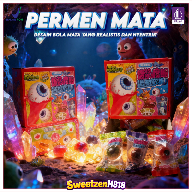 Permen Jelly Bola Mata Monster – Seram Unik, Kenyal & Manis