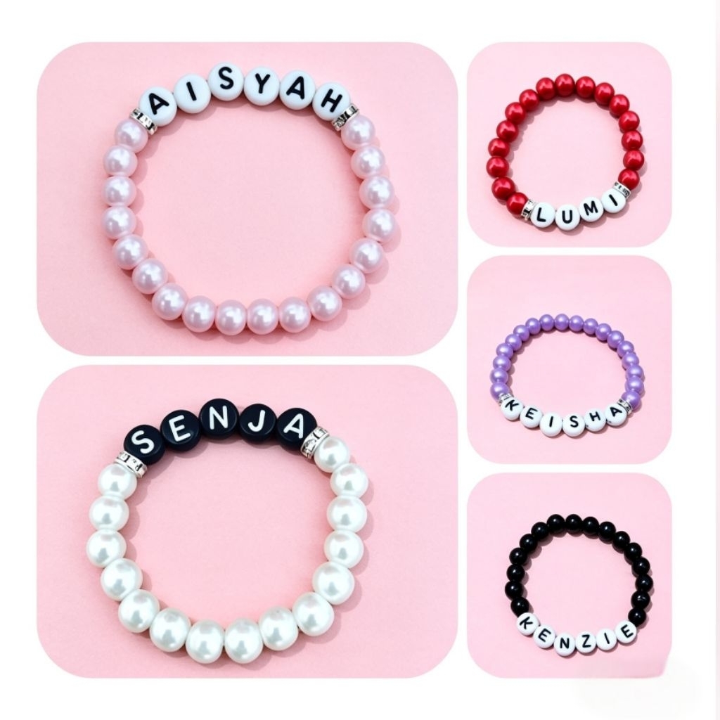 Gelang mute anak perempuan dan laki-laki custom nama