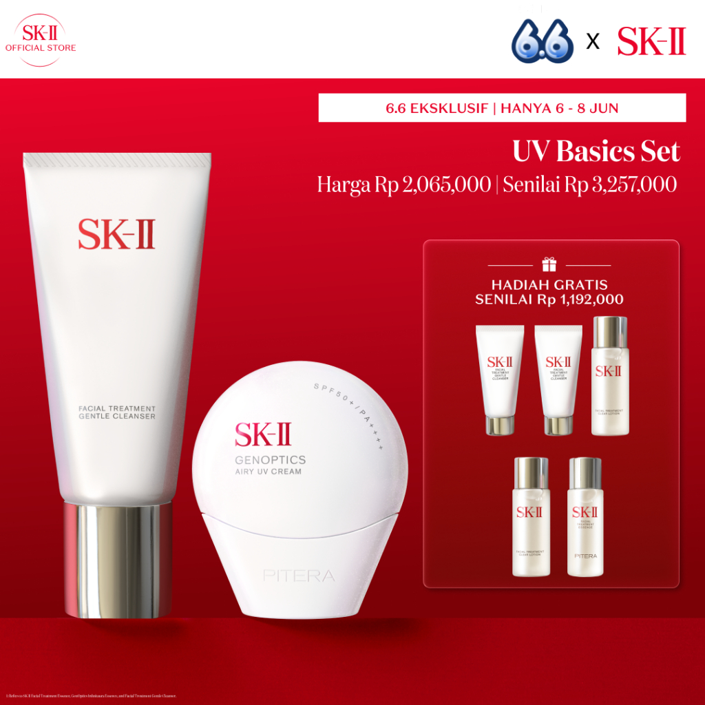 [Hanya 6-8 Jun] SK-II UV Basics Set + Hadiah gratis senilai Rp 1,192,000