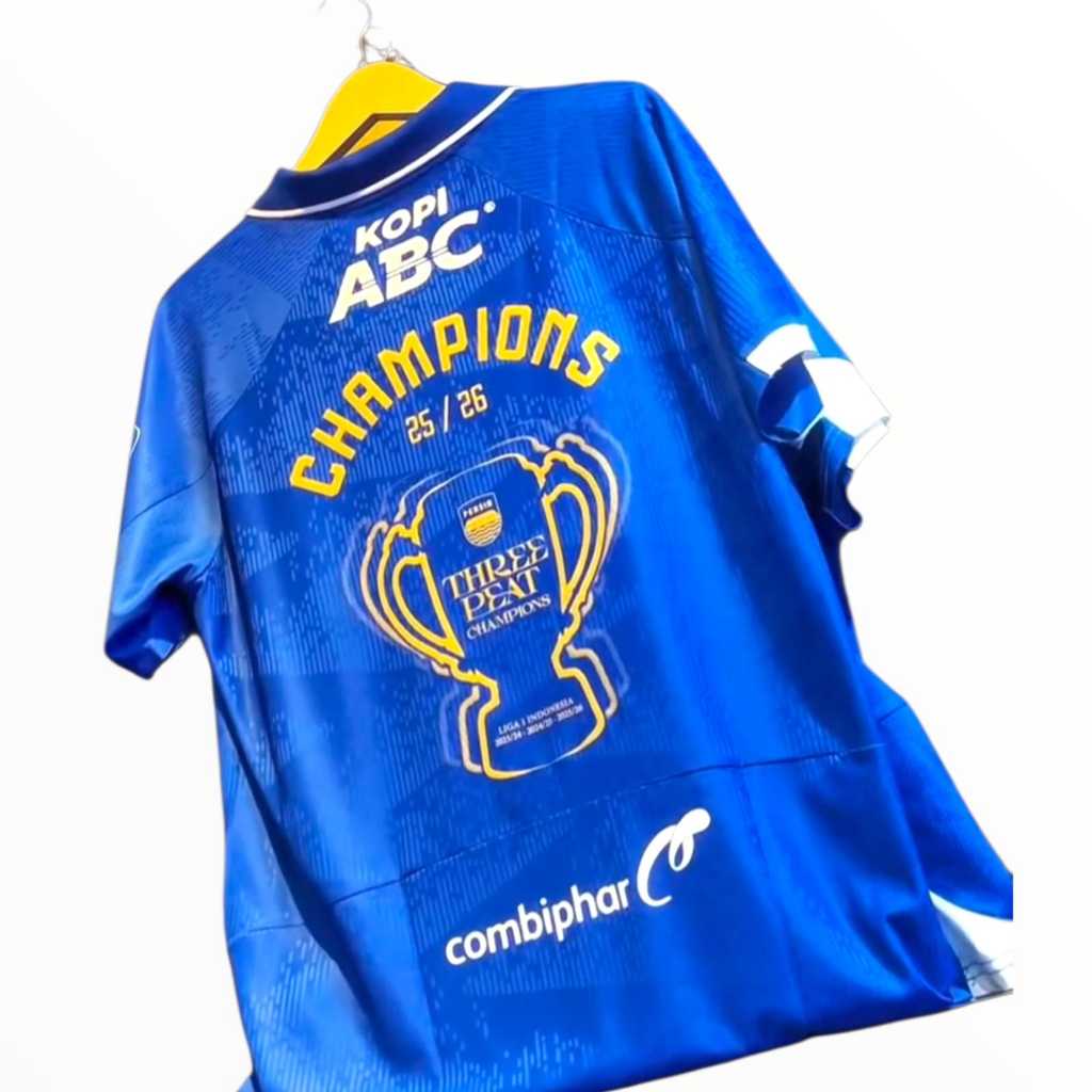 baju official persib/baju jersey persib CHAMPIONS THREE PEAT