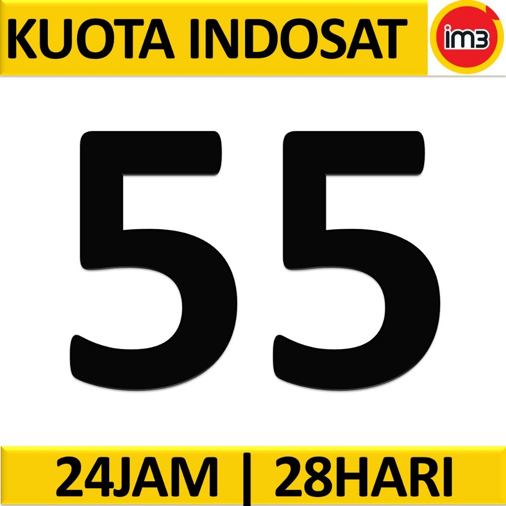 Kuota IM3 Indosat Unlimited 28 Hari Full 24 Jam Nasional | Paket Internet Bulanan Murah 55gb