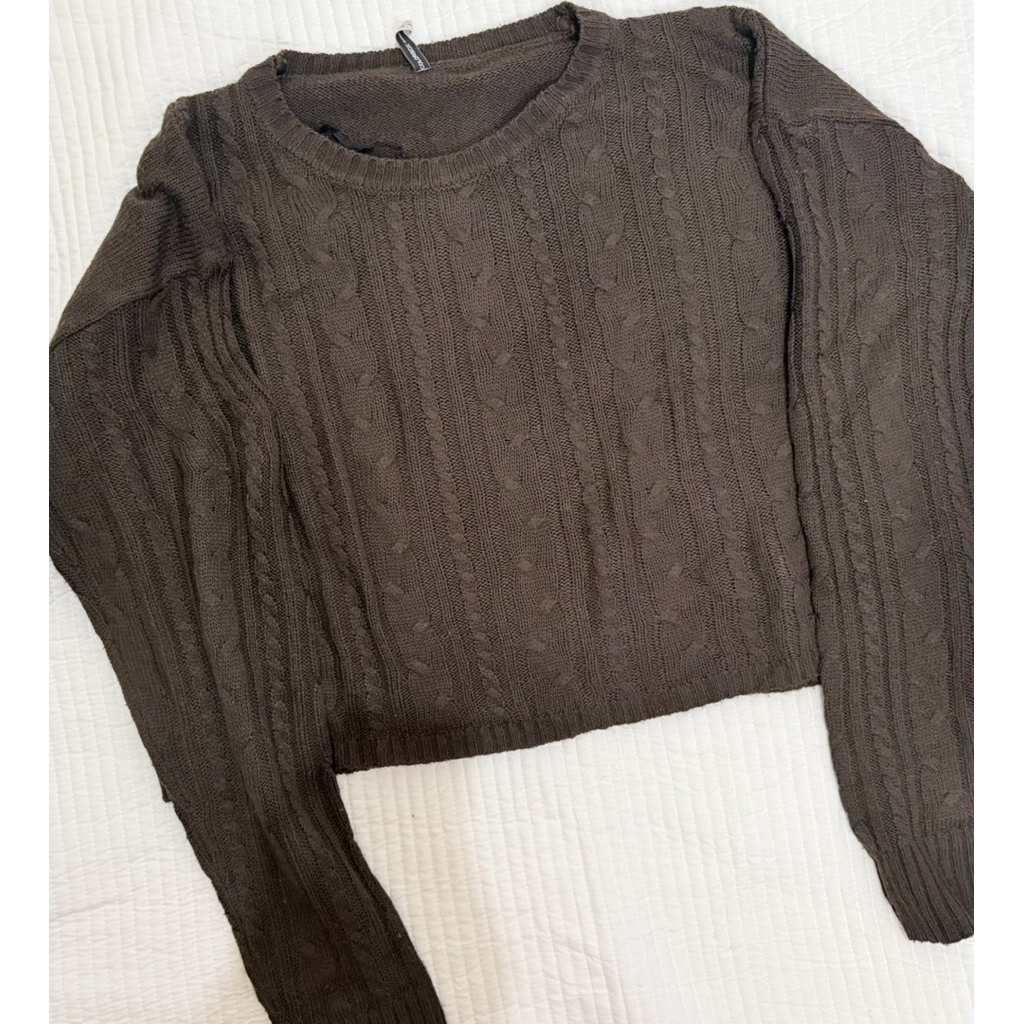 PRELOVED Colorbox sweater cable knit brown