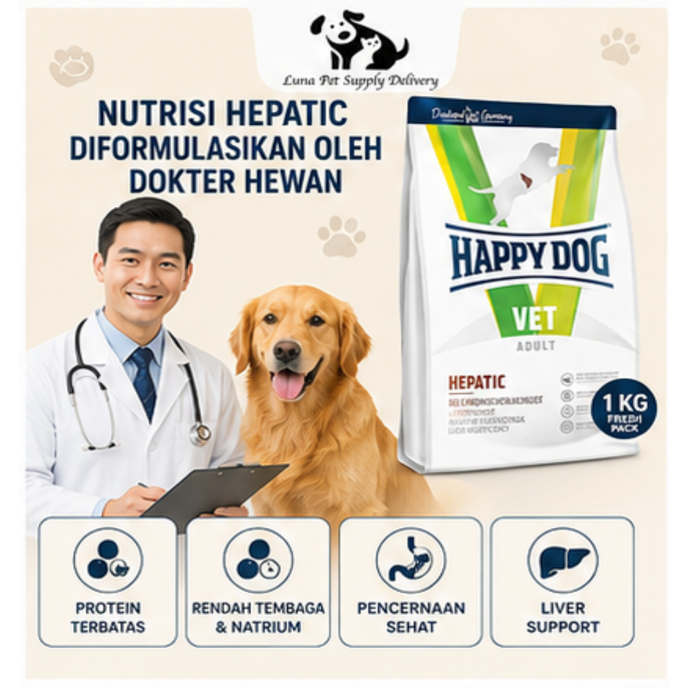 Happy Dog Hepatic 1 kg Makanan Anjing Sakit Hati Liver Problem