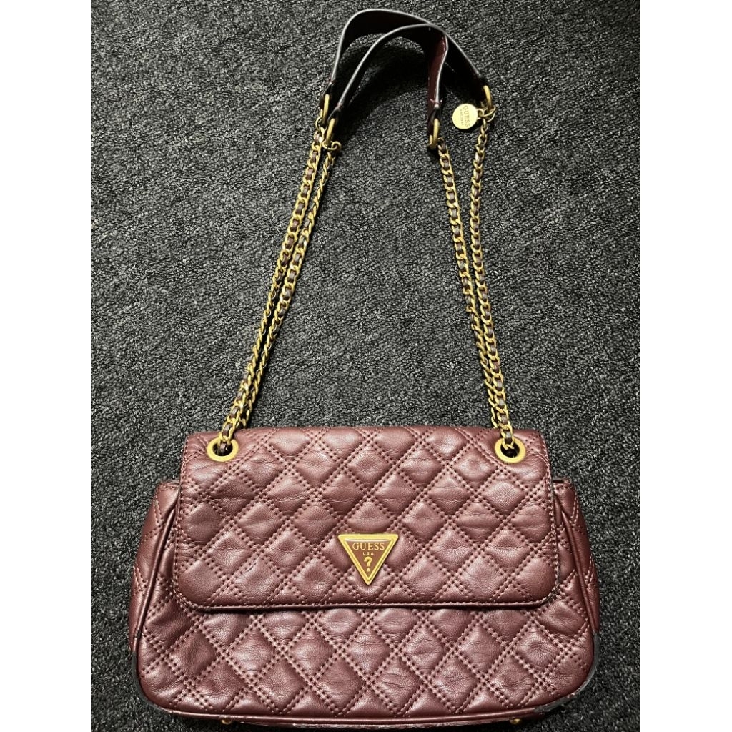 Preloved Guess Maroon Bag Sling Shoulder Bag