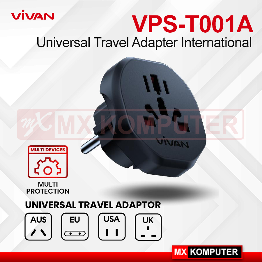 VIVAN Universal Travel Adapter International VPS-T001A USA EU UK AUS Multi-country