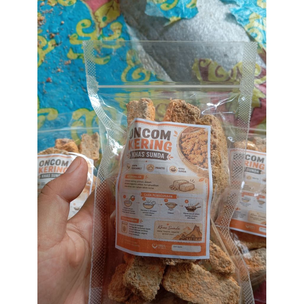 Oncom Dage Kering 250gr | Oncom Sunda Asli | Awet Tanpa Pengawet | Siap Masak