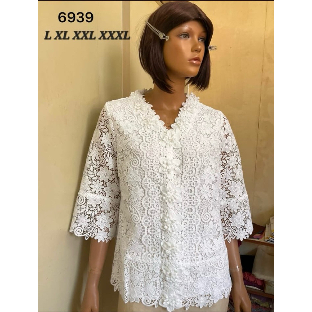 Brokat CZ Premium khusus Putih