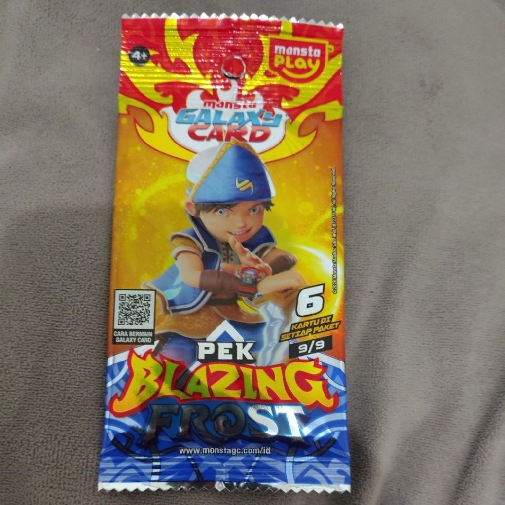 Monsta galaxy card pek blazing frost SR Boboiboy sopan