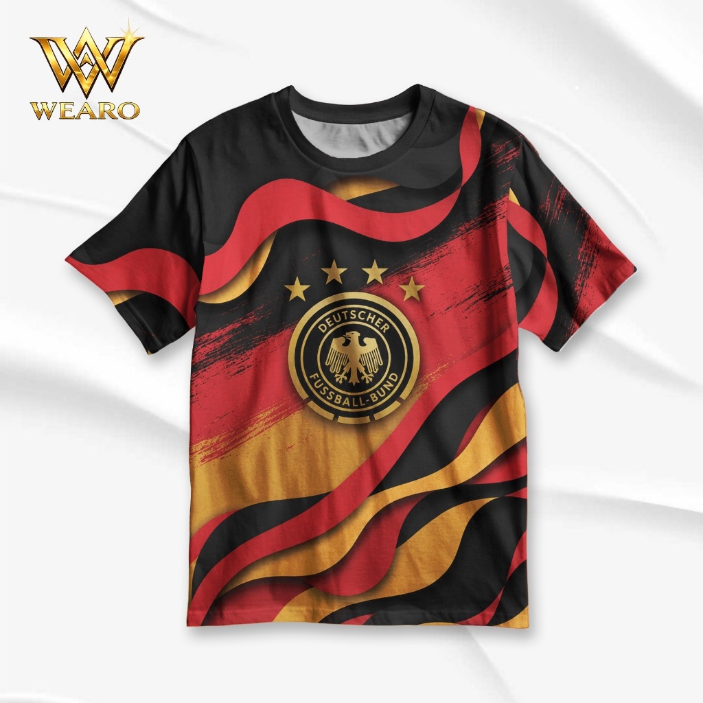 WEARO Baju Kaos Printing Timnas Jerman DFB Deutscher Fussball Keren – T-Shirt Sepakbola Jerman Premi