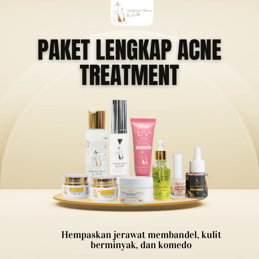 [OPTIMIZE SHINE] PAKET LENGKAP ACNE TREATMENT | Hempaskan Jerawat Hilang Auto Glowing