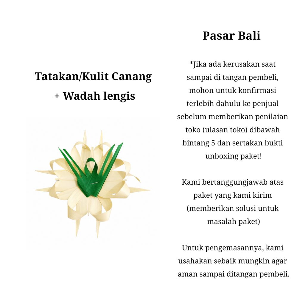 Canang Sari Busung Ibung | Pasar Bali | Jejaitan / Sampian Bali | Banten